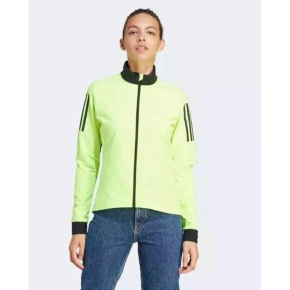 adidas The COLD.RDY Cycling Jacket Women's Lucid Lemon Size XL NWT - Picture 8 of 9